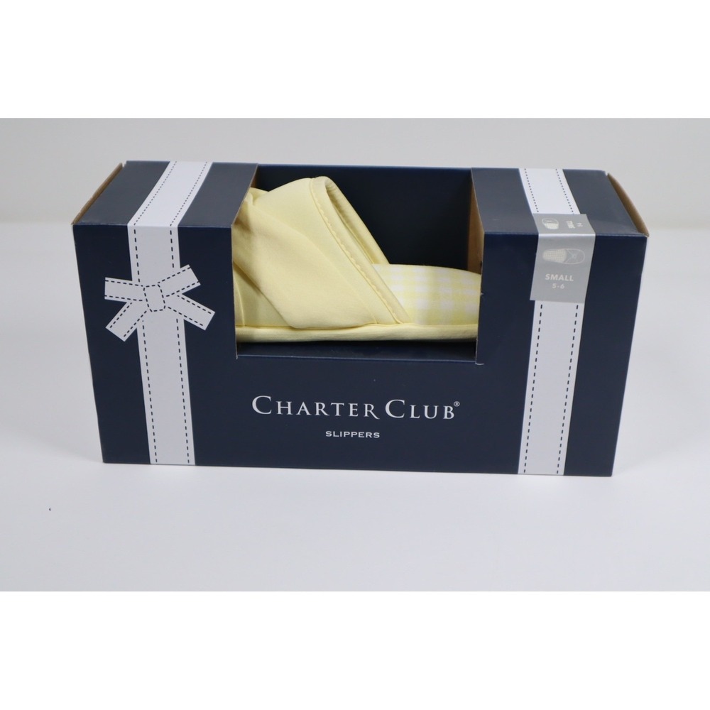 Charter Club Women's Slip-on Twisted Slippers - Pineapple Cream - Small 5-6